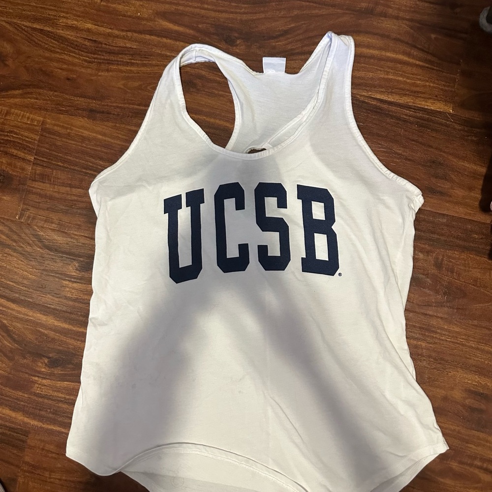 White UCSB Tank Top